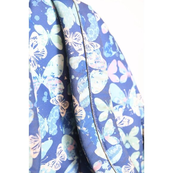 L.L. Bean Kids Multicolored Butterfly Blue Backpack - Picture 6 of 8